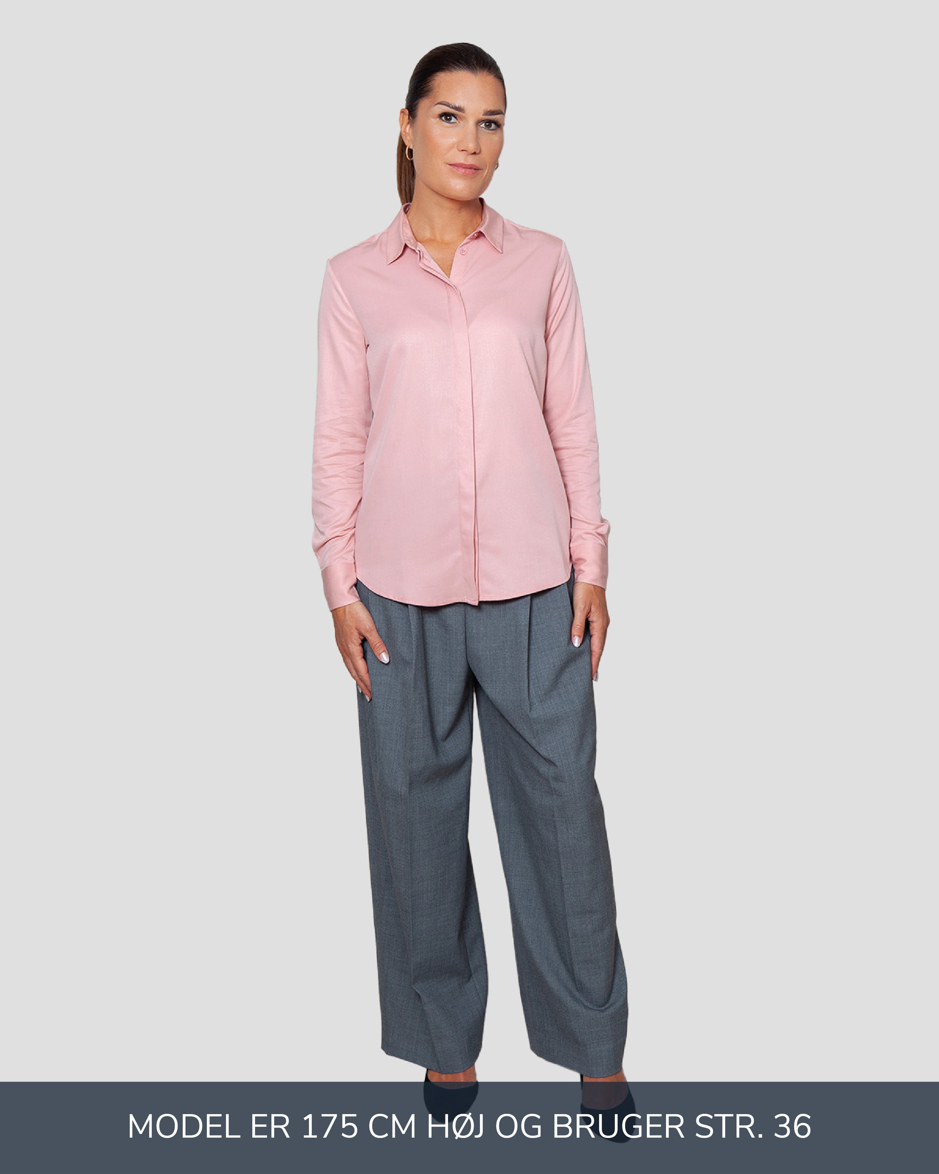 Klassisk Skjorte - støvet rosa