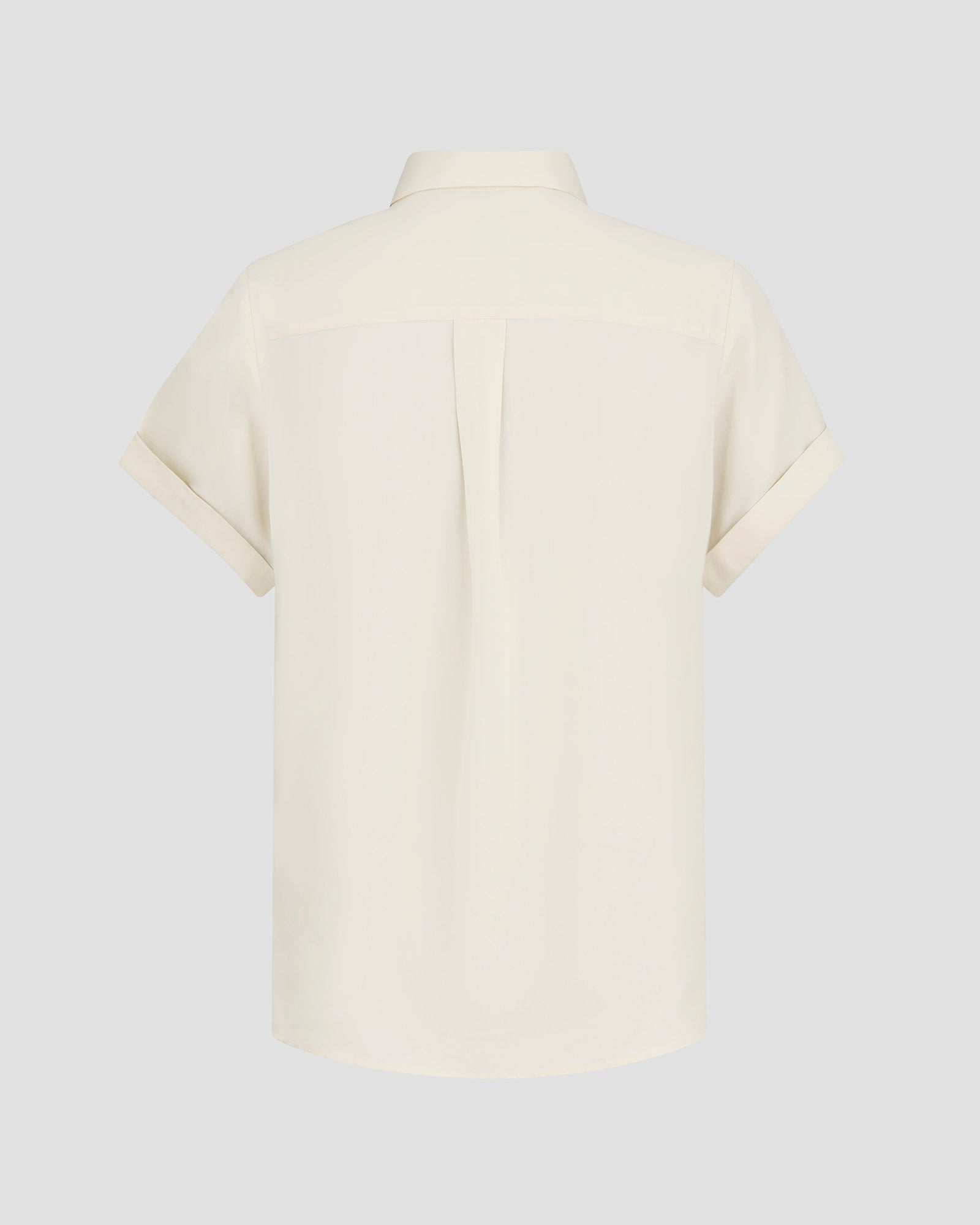 Klassisk kortærmet skjorte til kvinder i hvid lavet af kvaliteten 100% Viskose (LENZING™ ECOVERO™), ansvarligt produceret design fra A Working Theory